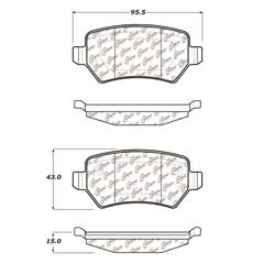 Centric C-Tek Ceramic Brake Pads for 2008 ASTRA - 103.13620