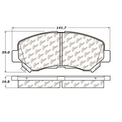 Centric C-Tek Ceramic Brake Pads for 2014-2017 JUKE, 2009-2019 MAXIMA, 2009-2012 SENTRA - 103.13740