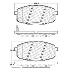 Centric C-Tek Ceramic Brake Pads for 2010-2013 FORTE KOUP, FORTE, 2009-2012 ELANTRA - 103.13970