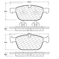 Centric C-Tek Ceramic Brake Pads for 2010-2016 XC60, 2003-2014 XC90 - 103.14120