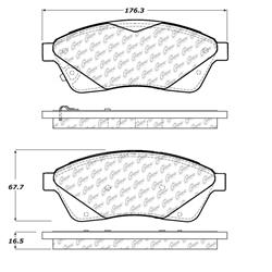 Centric C-Tek Ceramic Brake Pads for 2011 9-4X, 2010-2016 SRX - 103.14220