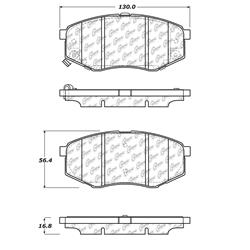 Centric C-Tek Ceramic Brake Pads for 2011 SPORTAGE, 2010-2011 TUCSON - 103.14470