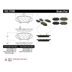 Centric C-Tek Ceramic Brake Pads for 2014-2018 3 - 103.17290