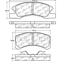 Centric C-Tek Ceramic Brake Pads for 2014-2020 MIRAGE, 2017-2020 MIRAGE G4 - 103.17310