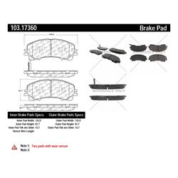 Centric C-Tek Ceramic Brake Pads 103.17360