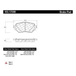 Centric C-Tek Ceramic Brake Pads for 2014-2018 3 - 103.17590