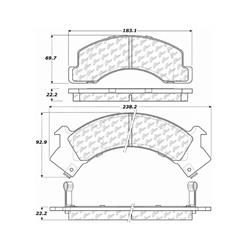 Centric Posi Quiet Semi-Metallic Brake Pads 104.05460