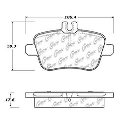 Centric Posi Quiet Semi-Metallic Brake Pads 104.16461