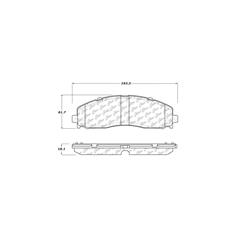 Centric Posi Quiet Semi-Metallic Brake Pads for 2012-2023 F-250 SUPER DUTY, 2012-2021 F-350 SUPER DUTY, 2013-2016 F-450 SUPER DUTY - 104.16910