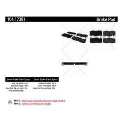 Centric Posi Quiet Semi-Metallic Brake Pads for 2014-2018 X5, 2015-2019 X6 - 104.17381