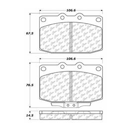 Centric Posi Quiet Ceramic Brake Pads for 1986-1995 RX-7 - 105.03310