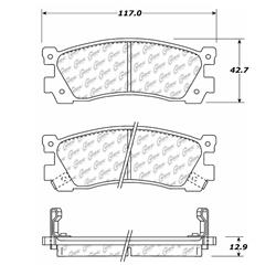 Centric Posi Quiet Ceramic Brake Pads for 1988-1991 929 - 105.03900