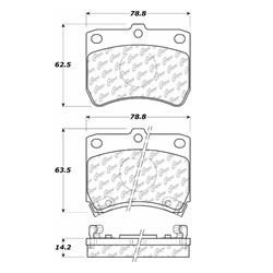 Centric Posi Quiet Ceramic Brake Pads for 1988-1993 FESTIVA - 105.04020