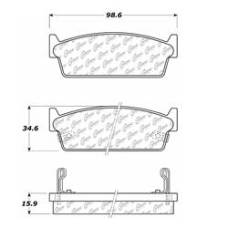 Centric Posi Quiet Ceramic Brake Pads for 1990-1992 M30 - 105.04790