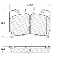 Centric Posi Quiet Ceramic Brake Pads for 1993-1998 SUPRA - 105.06290