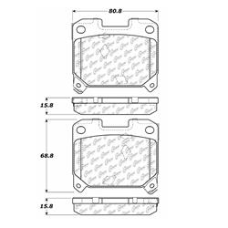 Centric Posi Quiet Ceramic Brake Pads for 1993-1998 SUPRA - 105.06300