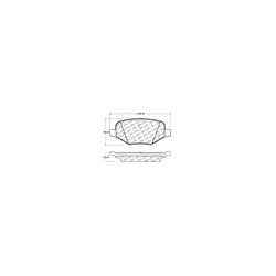 Centric Posi Quiet Ceramic Brake Pads for 2013-2019 MKT - 105.13771