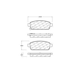 Centric Posi Quiet Ceramic Brake Pads for 2016 ELR - 105.14681