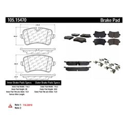 Centric Posi Quiet Ceramic Brake Pads 105.15470