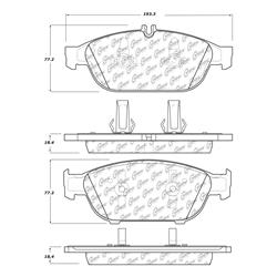 Centric Posi Quiet Ceramic Brake Pads for 2012-2014 E550 - 105.16520
