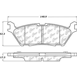 Centric Posi Quiet Ceramic Brake Pads for 2018-2021 EXPEDITION, NAVIGATOR, 2015-2019 F-150 - 105.17900