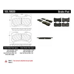 Centric Posi Quiet Ceramic Brake Pads for 2015-2020 CANYON, COLORADO - 105.18020