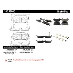 Centric Posi Quiet Ceramic Brake Pads for 2015-2020 CANYON, COLORADO - 105.18060