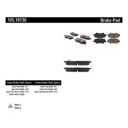 Centric Posi Quiet Ceramic Brake Pads 105.18130
