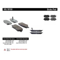 Centric Posi Quiet Ceramic Brake Pads 105.18150