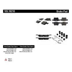 Centric Posi Quiet Ceramic Brake Pads 105.18210