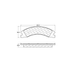 Centric Posi Quiet Extended Wear Brake Pads for 2012-2023 E-450 SUPER DUTY - 106.13301