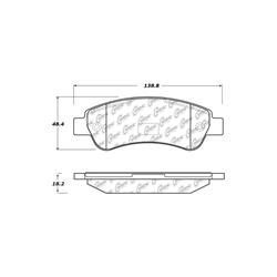 Centric Posi Quiet Semi-Metallic Brake Pads for 2014-2020 PROMASTER 1500, PROMASTER 2500, PROMASTER 3500 - 106.14901