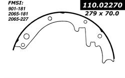 Centric Premium Brake Shoes 111.02270