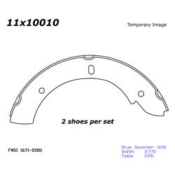 Centric Premium Brake Shoes for 1994-1997 DEFENDER 90 - 111.10010