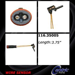 Centric Brake Pad Wear Sensors 116.35005