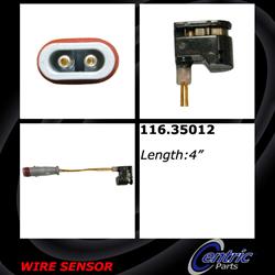 Centric Brake Pad Wear Sensors for 2004-2006 E500 - 116.35012