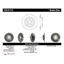 Centric Premium Brake Rotors 120.61113