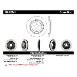Centric Premium Brake Rotors 120.62141