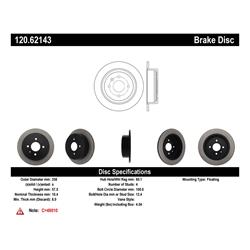 Centric Premium Brake Rotors for 2014-2016 SPARK EV - 120.62143