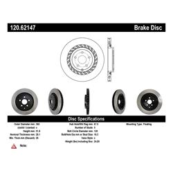 Centric Premium Brake Rotors for 2015-2016 SS - 120.62147
