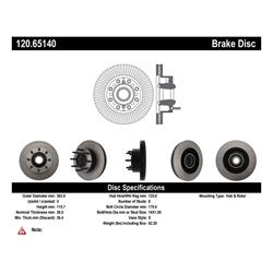 Centric Premium Brake Rotors for 2012-2022 F-250 SUPER DUTY, F-350 SUPER DUTY - 120.65140