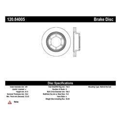Centric Premium Brake Rotors for 1997-2005 MT35, 1998-2005 MT45 - 120.84005
