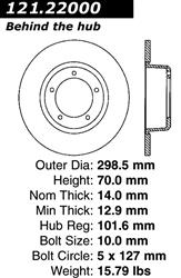 Centric C-Tek Standard Brake Rotors 121.22000