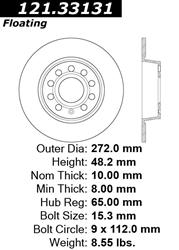 Centric C-Tek Standard Brake Rotors 121.33131