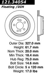 Centric C-Tek Standard Brake Rotors for 2001-2006 M3, 2000-2003 M5 - 121.34054