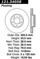 Centric C-Tek Standard Brake Rotors for 2001-2006 M3 - 121.34058