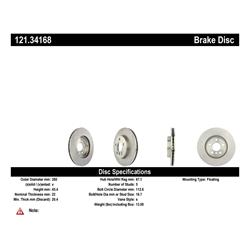 Centric C-Tek Standard Brake Rotors for 2014-2023 COOPER - 121.34168