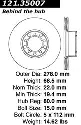 Centric C-Tek Standard Brake Rotors 121.35007
