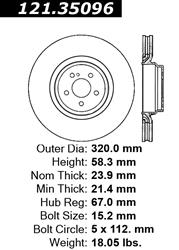 Centric C-Tek Standard Brake Rotors 121.35096
