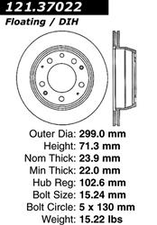 Centric C-Tek Standard Brake Rotors for 1986-1995 928, 1986 944 - 121.37022
